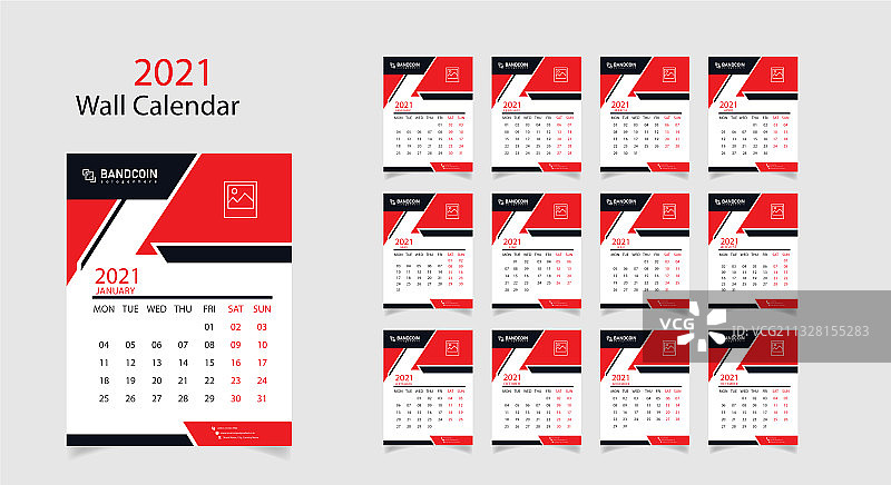 2021年挂历模板设计图片素材