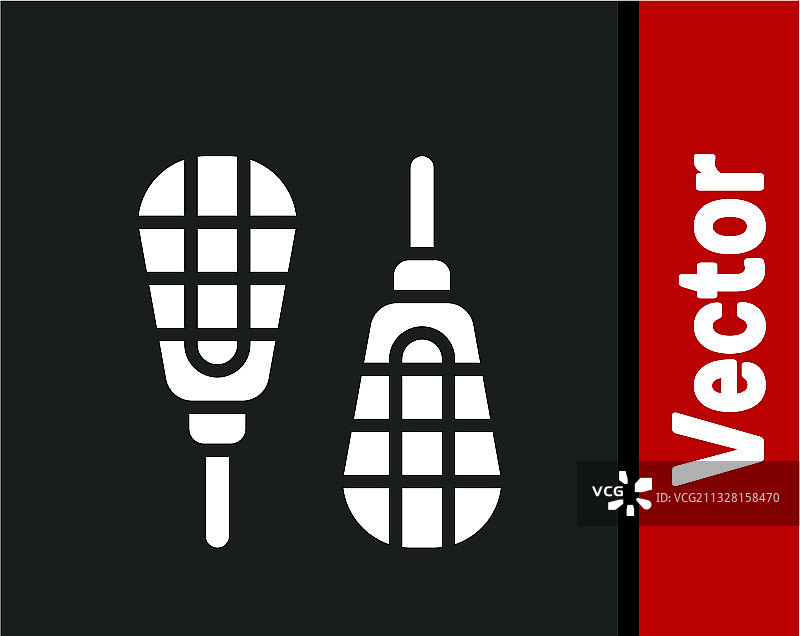 黑色背景上的白色雪鞋图标图片素材