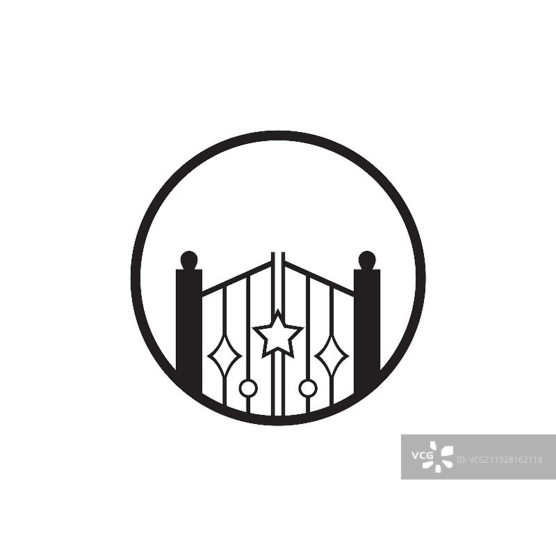 家庭围栏标志设计模板图片素材