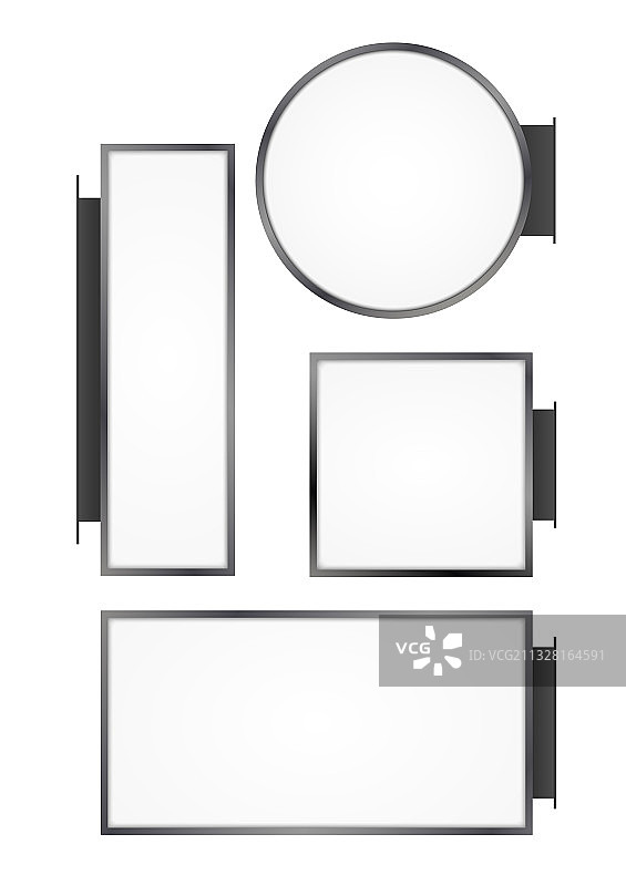 空白壁挂式街边店招牌图片素材
