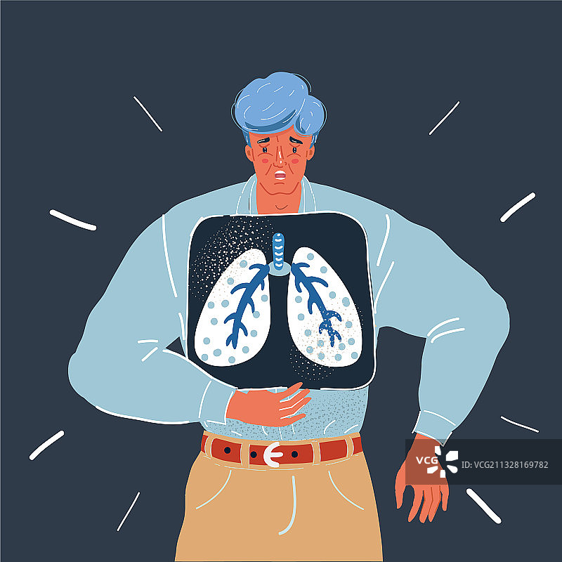 手持X光片的男子图片素材