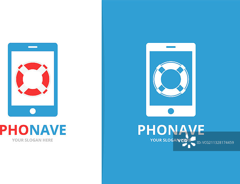 救生圈与电话标志的独特组合图片素材