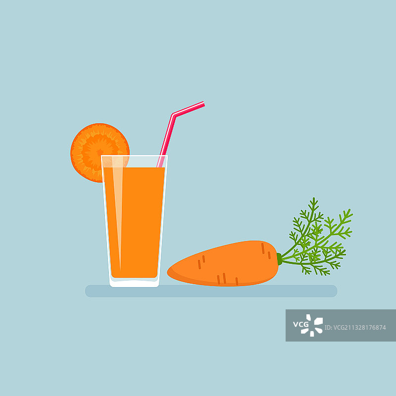 胡萝卜汁和胡萝卜蔬菜图片素材