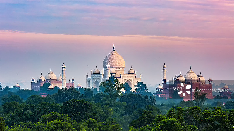 泰姬陵日出图片素材
