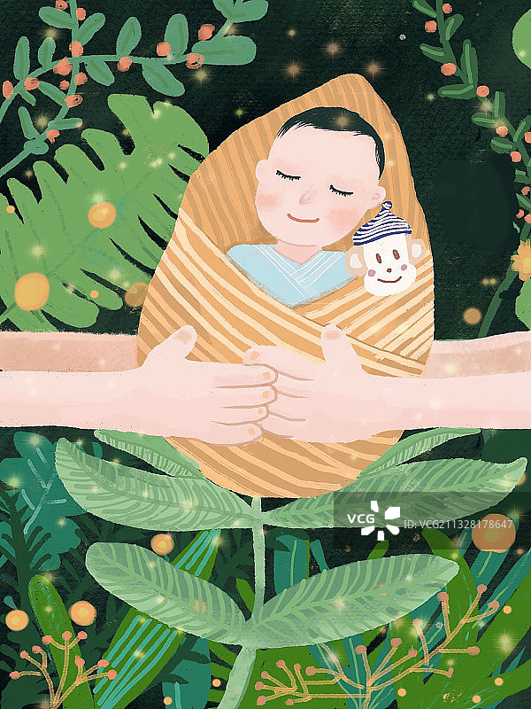 儿童插画-生命之旅图片素材