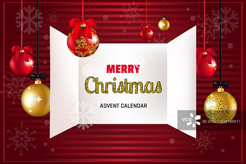 圣诞节降临节日历：圣诞节窗口开启图片素材