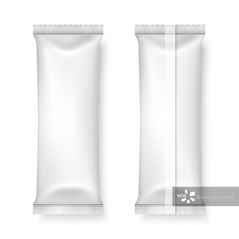 3D逼真空白白色包装图标集图片素材