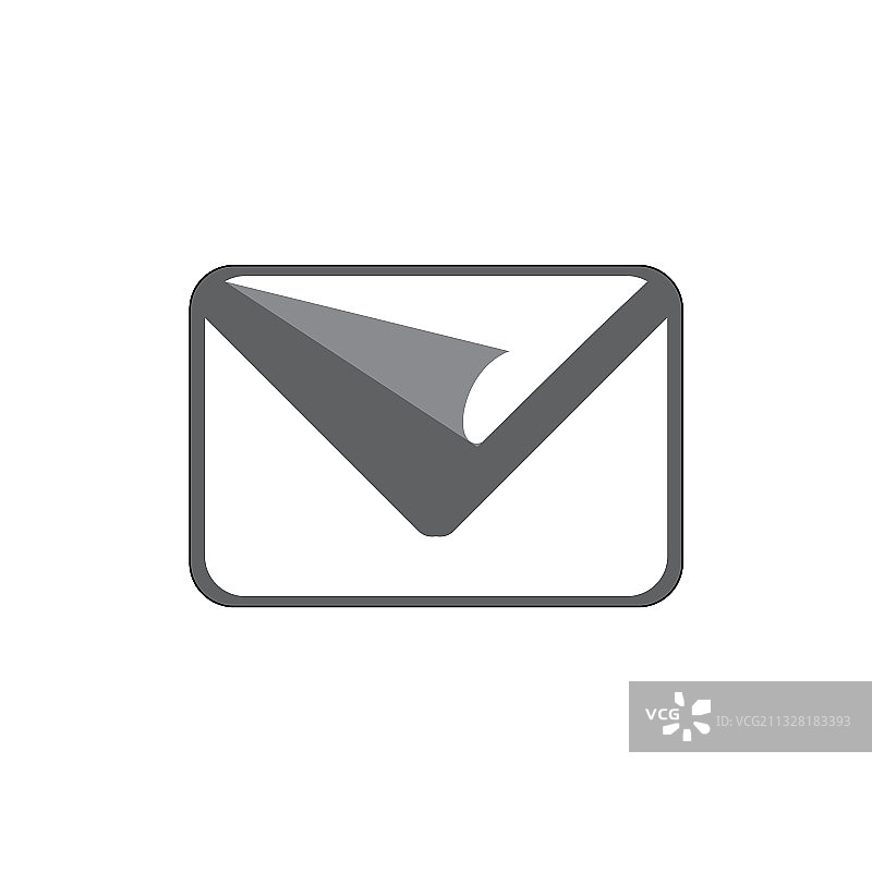 电子邮件纸张折叠简约3D图标图片素材