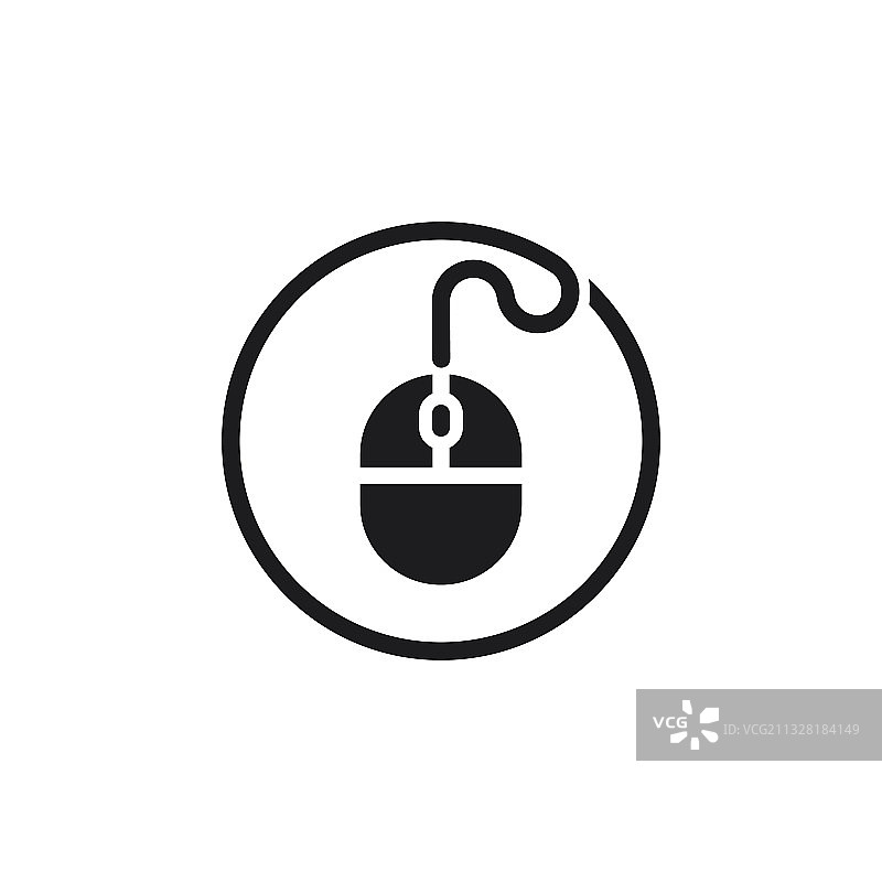 鼠标圆形线条符号标志图片素材