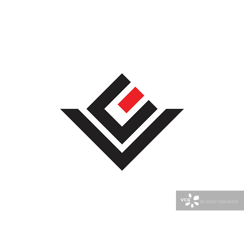 EV字母几何线条标志图片素材
