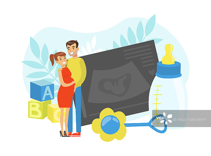 期待宝宝的幸福孕妇和男人图片素材