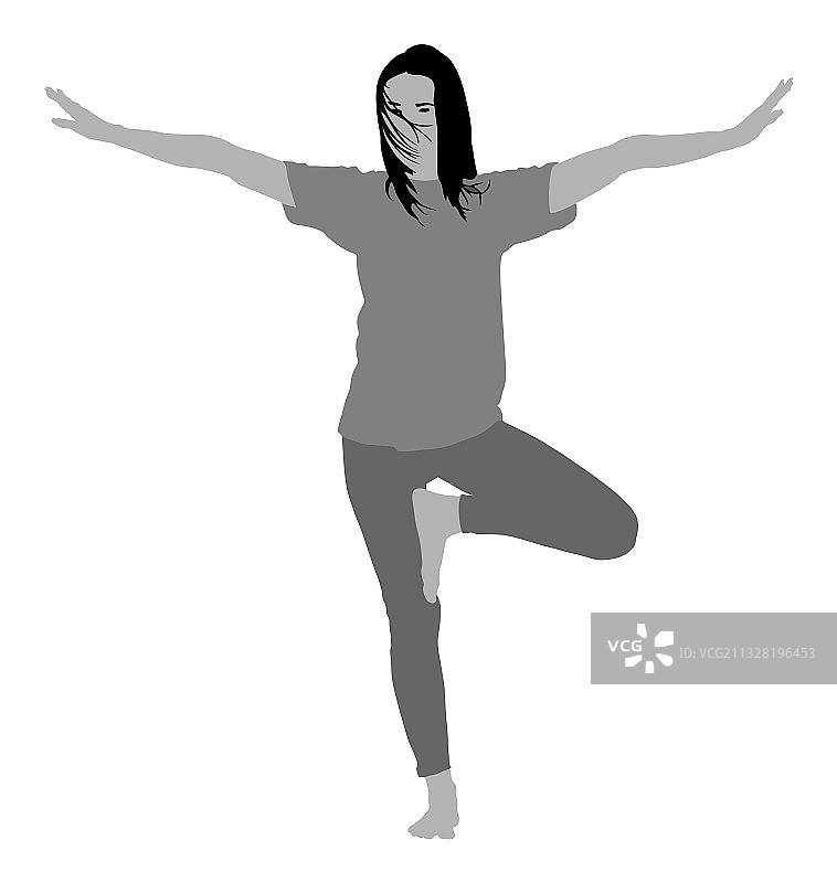 女性瑜伽姿势图片素材