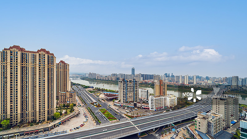 江西省赣州市章贡区城市建筑风光图片素材