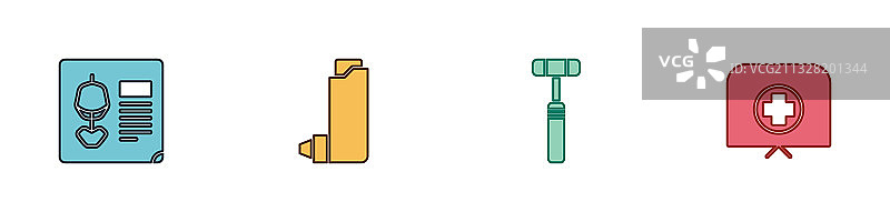 X光片、吸入器、神经科、反射锤图片素材