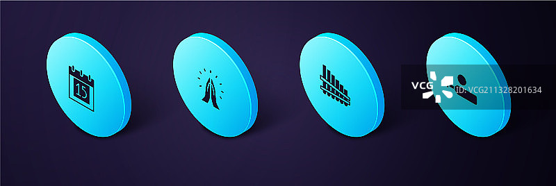 2.5D木质板球球拍、球和排箫图片素材