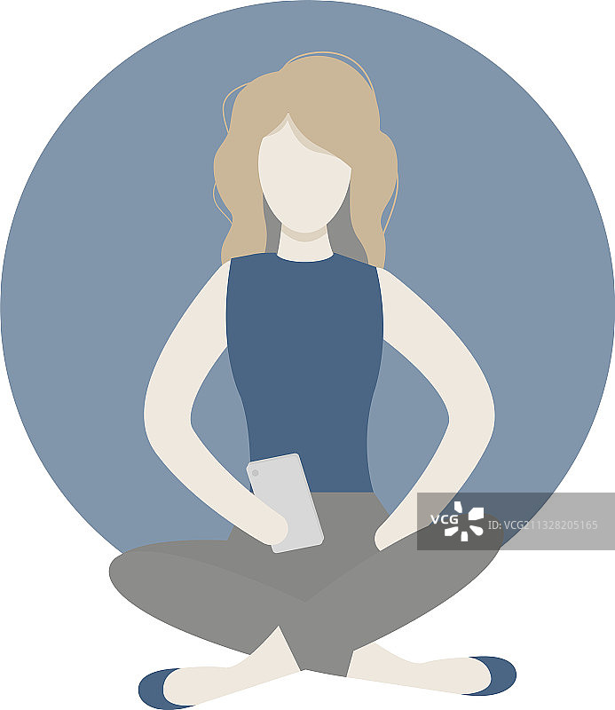 年轻女人玩手机图片素材