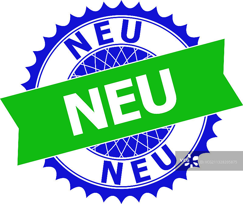 双色Neu风格印章模板图片素材