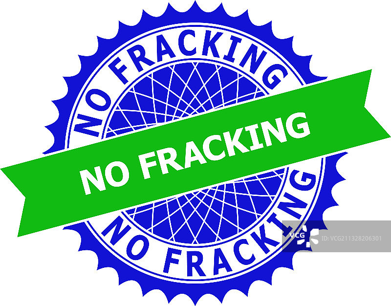 禁止水力压裂双色清洁花环模板图片素材