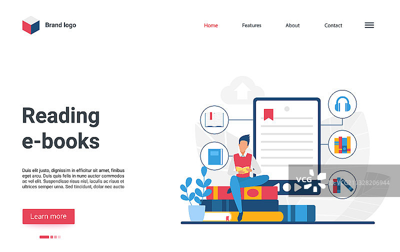 阅读电子书登录页：学生使用图片素材