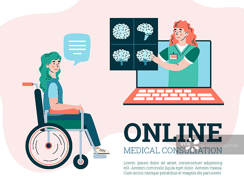 在线医疗诊断与治疗图片素材