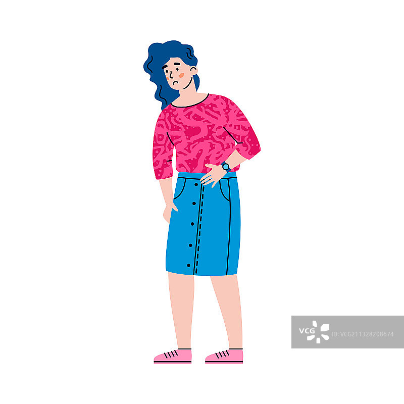 腹部的女人图片素材