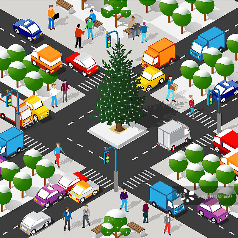 2.5D冬季圣诞节元素图片素材