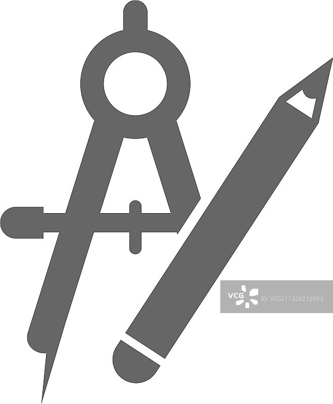 罗盘、工具图标和工程元素图片素材