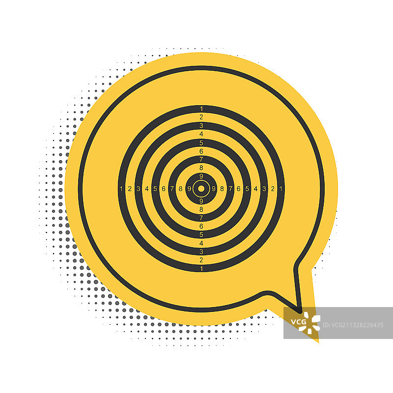 黑色射击比赛靶标图标图片素材