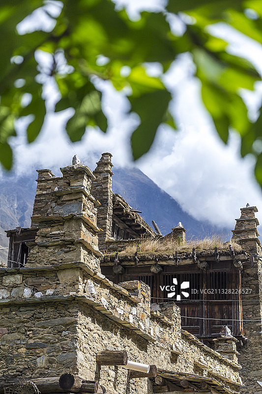四川汶川龙溪羌人谷建筑图片素材
