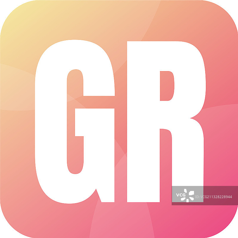 简约风格GR字母logo设计图片素材