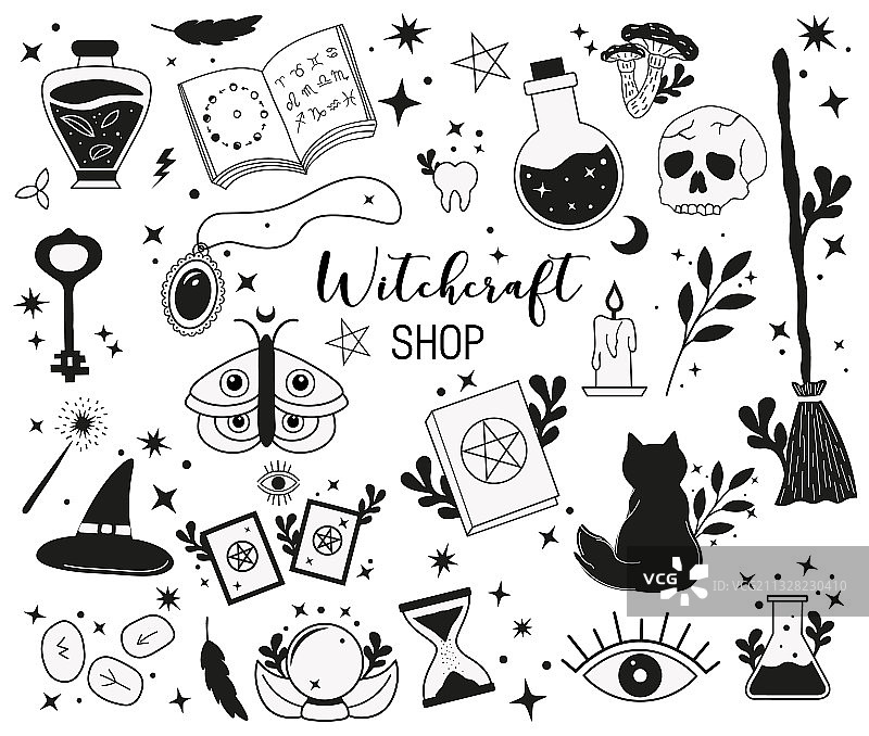 巫术魔法商店概念图片素材