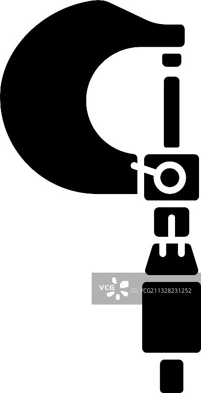 千分尺黑色 Glyph 图标图片素材