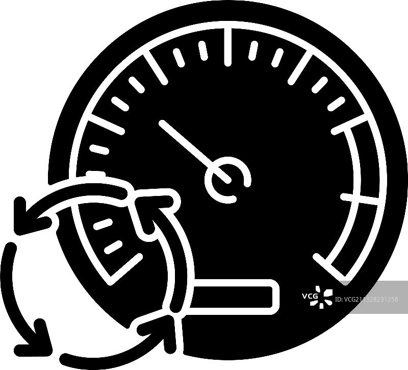 压力表黑色标志符号图标图片素材