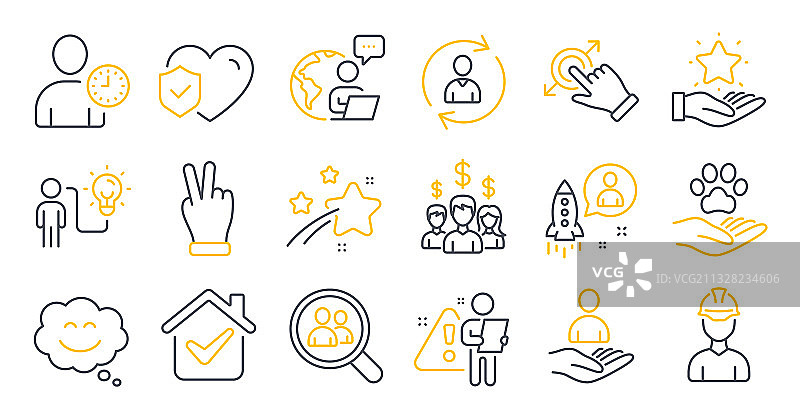 人物图标工头搜索套装图片素材