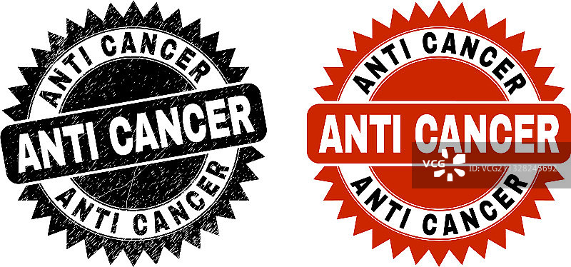 带纹理的抗癌黑色花结印章图片素材