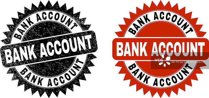 银行账户黑色花型印章橡胶风格图片素材