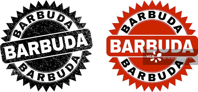 带有刮擦表面的巴布达黑色花环邮票图片素材