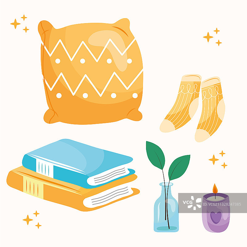 Hygge风格图标套装图片素材