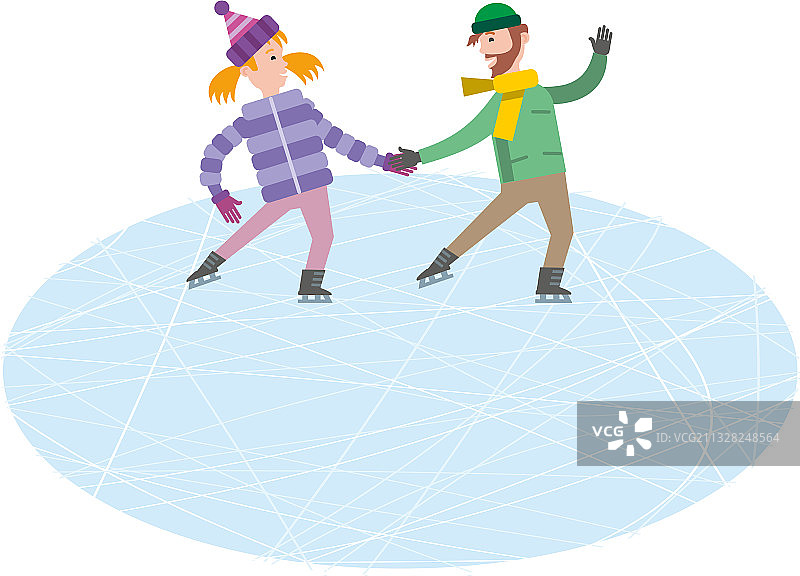 冬季双人滑冰活动图片素材