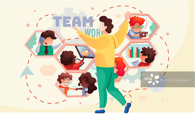 团队合作办公室工作人员沟通业务图片素材