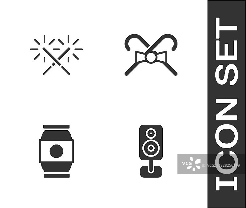 立体声扬声器烟花啤酒罐图片素材