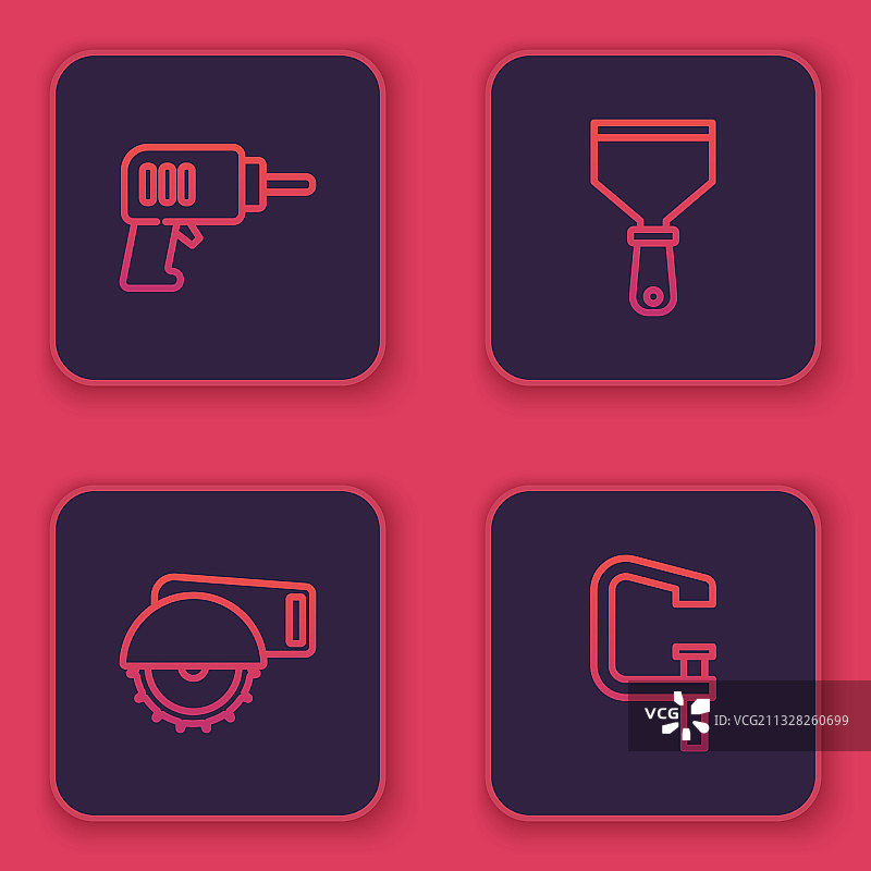 电动钻机圆锯工具套装图片素材