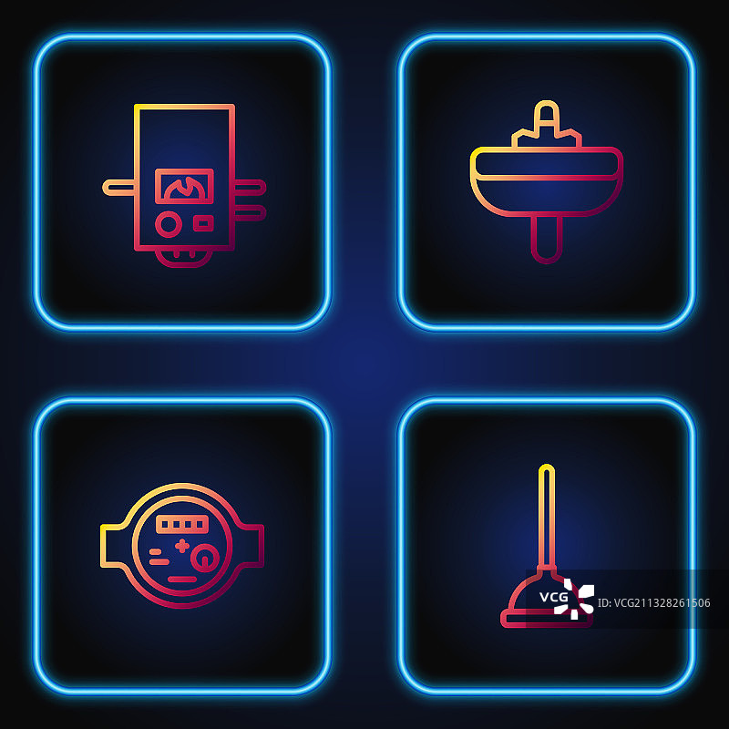 橡胶柱塞水表燃气锅炉合集图片素材