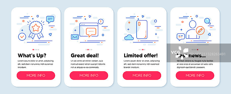 智能手机外壳等线性图标合集图片素材