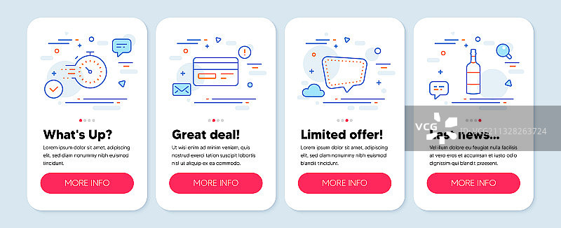 定时器聊天信息等商务图标图片素材