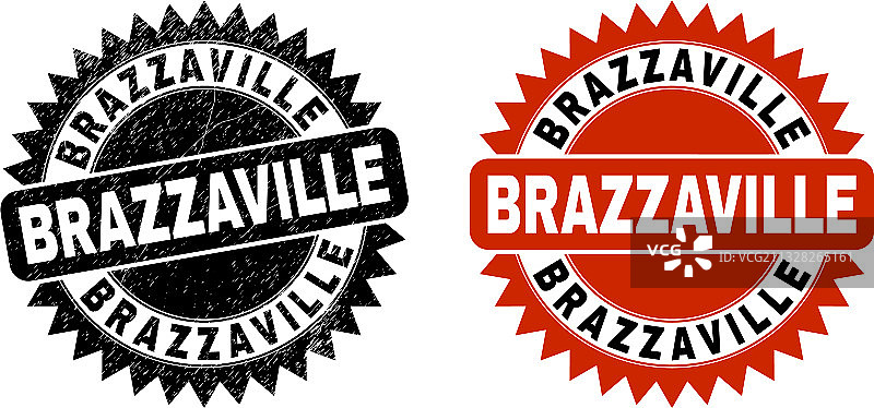 刚果布拉柴维尔黑色花结海豹做旧风格图片素材