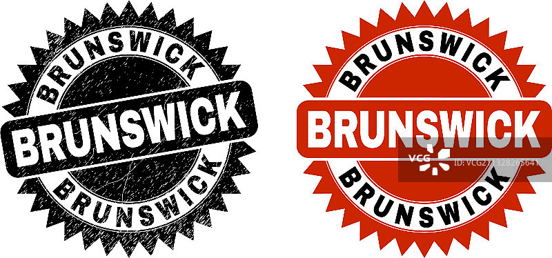 带有不洁净的 Brunswick 黑色花结水印图片素材