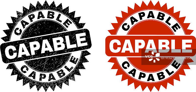 有能力的黑色花结邮票与垃圾表面图片素材