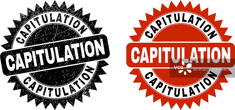 带图案的投降黑色花饰印章图片素材