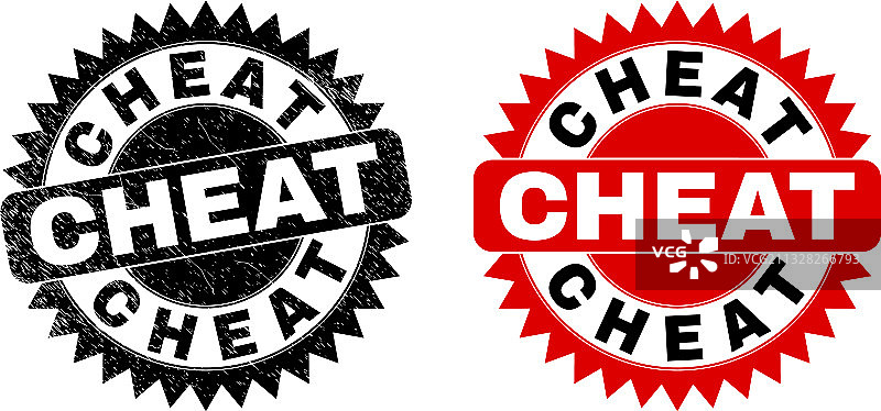 带有腐蚀纹理的黑色花结印章图片素材